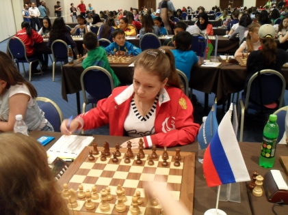 Дарья Горовенко выступает на Чемпионате Мира среди школьниц до 13 лет